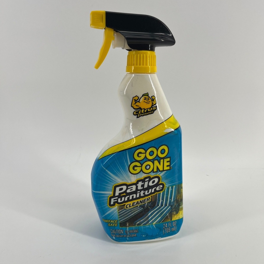 Goo Gone Patio Furniture Cleaner Citrus Power Spray Yellow Blue 24oz Bottle